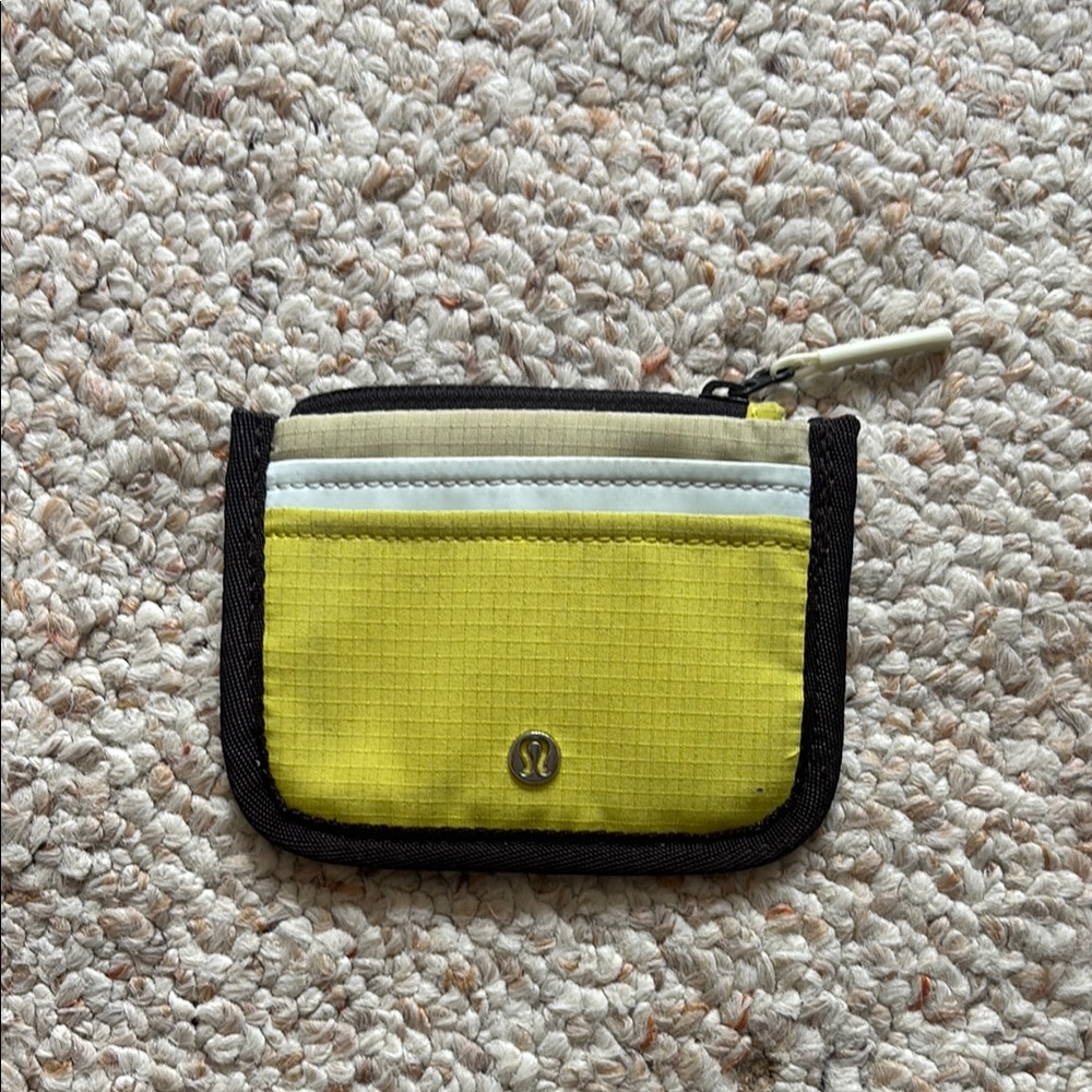 Lululemon Yellow and Black Coin Pouch